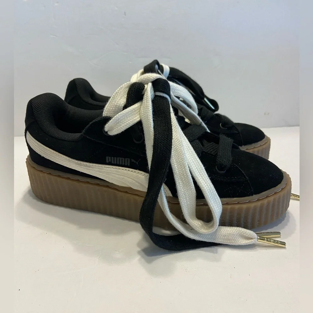 FENTY x PUMA Creeper Phatty Womens Rihanna Black Warm White Gum Brown 396403-01